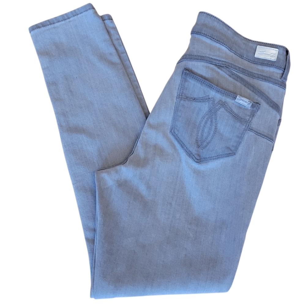 Seven7 Gray Booty Shaper High Rise Denim‎ Jeans Size 10